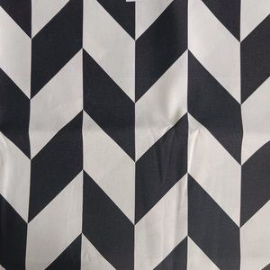 BOGO 2/$8 Fabric 1.5 Yd JoAnn Medium Weight Blend Black White Cheveron Geometric